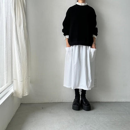 MAGALI クォーターニットフリルプルオーバー