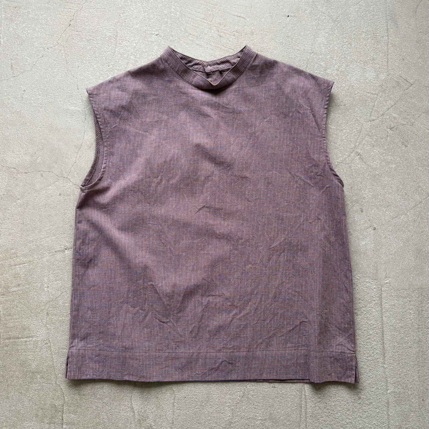 atelier d'antan Pigott コットンリネンノースリーブシャツ