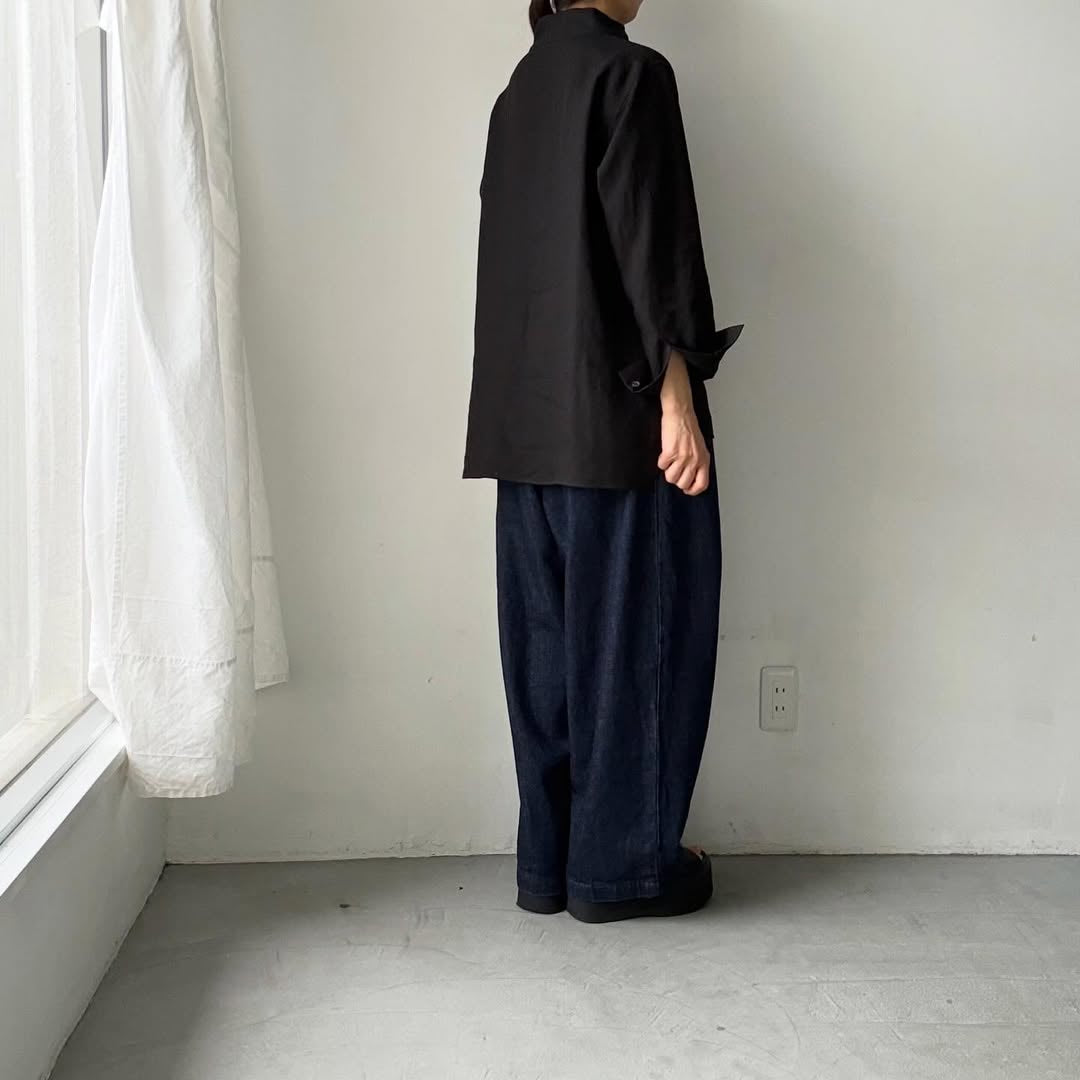 atelier naruse  リネンモックネックブラウス