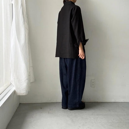 atelier naruse  リネンモックネックブラウス