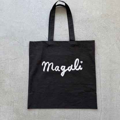 MAGALI   キャンバスコットンリネントートバッグ　ブラック