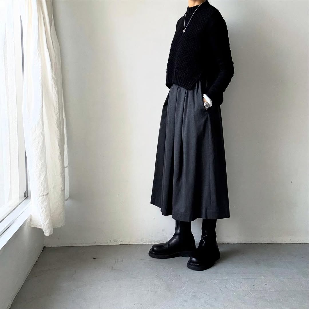 Linenya  ウールタックスカート