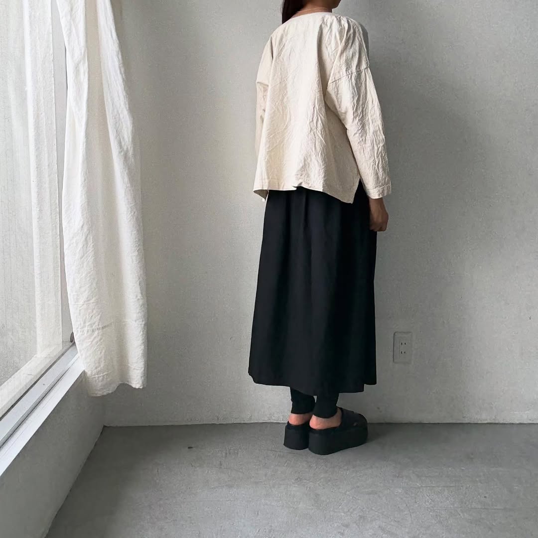 jujudhau コットンダブルボタンシャツ