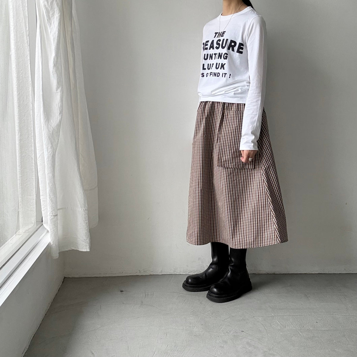 R&D.M.Co トレジャーハンティング長袖Tシャツ　ホワイト