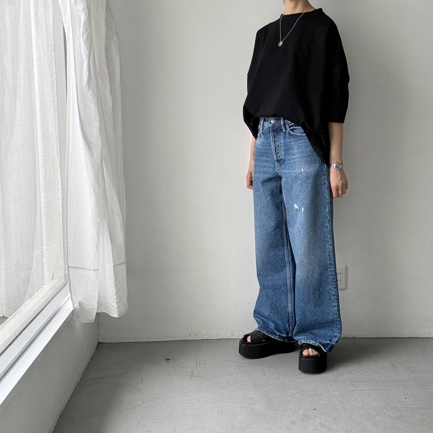 Linenya  テラヴェ7分袖Tシャツ