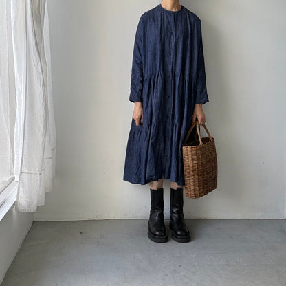 jujudhau デッドストックデニムティアードドレス