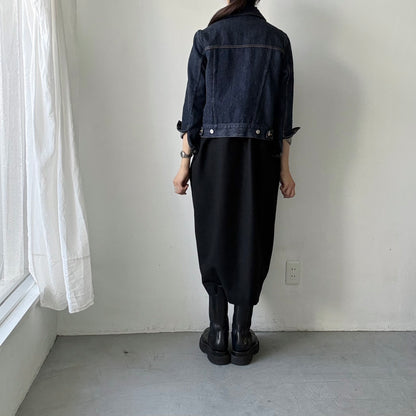 atelier naruse　コットンウールヘリンボンジャンパースカート
