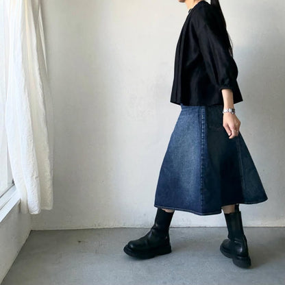 R&D.M.Co  デニムフリーフェイシングスカート
