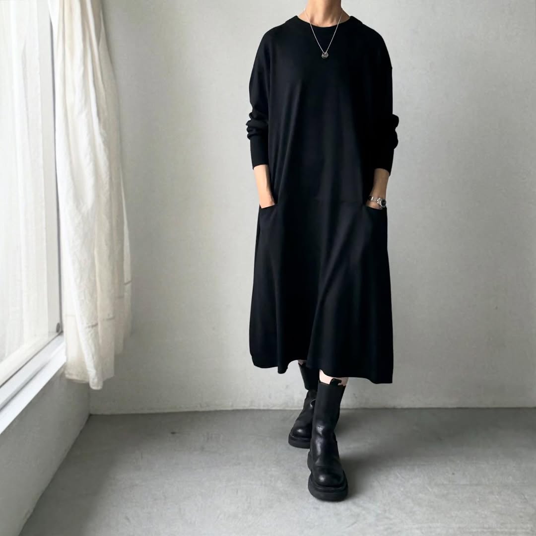 atelier naruse  スムースウールコクーンワンピース　size1