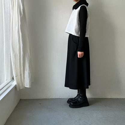 R&D.M.Co  コットンウールフリルカラー　ブラック