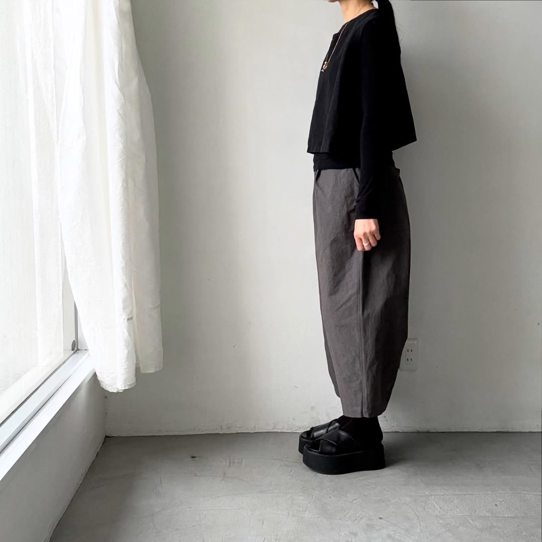 Linenya  タックワイドパンツ
