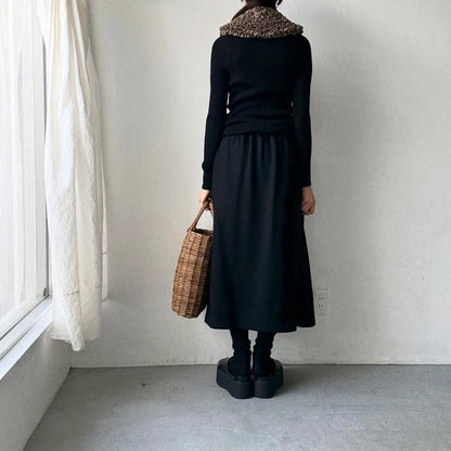 R&D.M.Co  コットンウールフリルカラー　チェック