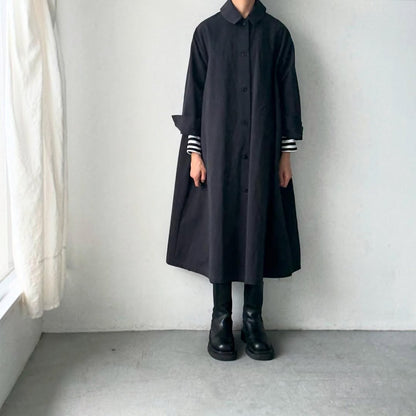 atelier d'antan Girardコットンコートワンピース　ダークグレー