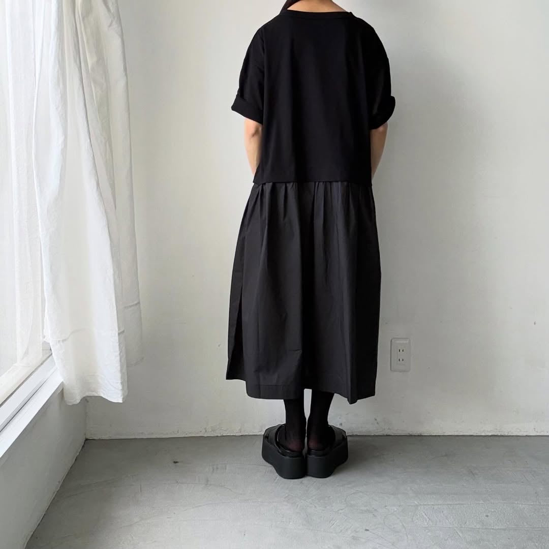 cion コットンTシャツコンビワンピース