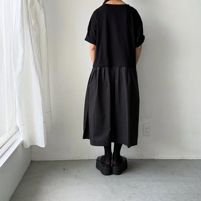 cion コットンTシャツコンビワンピース