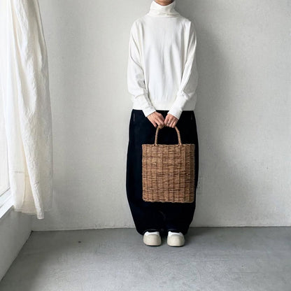 Linenya  コットンハイネックプルオーバー　ホワイト