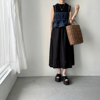 R&D.M.Co 　シルクサテンドッキングバルーンスカート