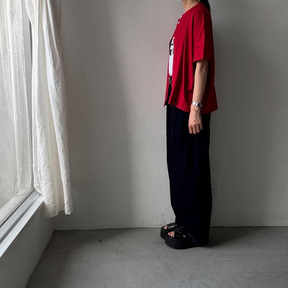 Linenya  Tシャツカーディガン　レッド