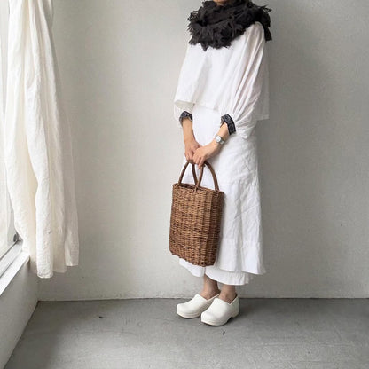 homspun ラムフリンジストール　グレー