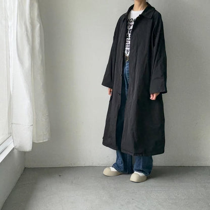 R&D.M.Co ガーメントダイステンカラーコート　ブラック