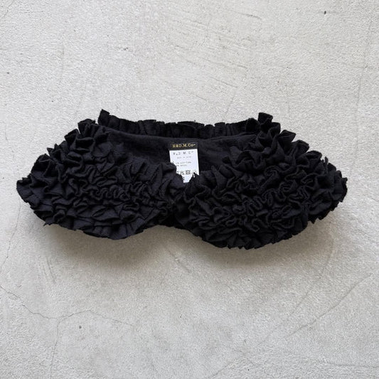 R&D.M.Co  コットンウールフリルカラー　ブラック