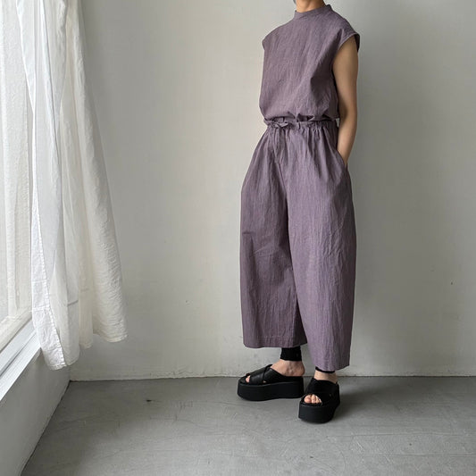 atelier d'antan Reymontコットンリネンバギーパンツ