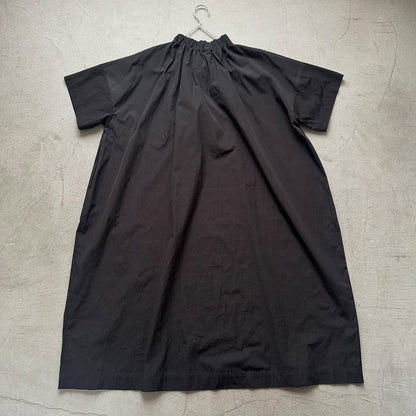 atelier d'antan Krallコットン半袖ドレス　ブラック