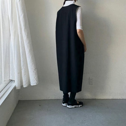 atelier naruse コットンリネンスラブジャンパースカート