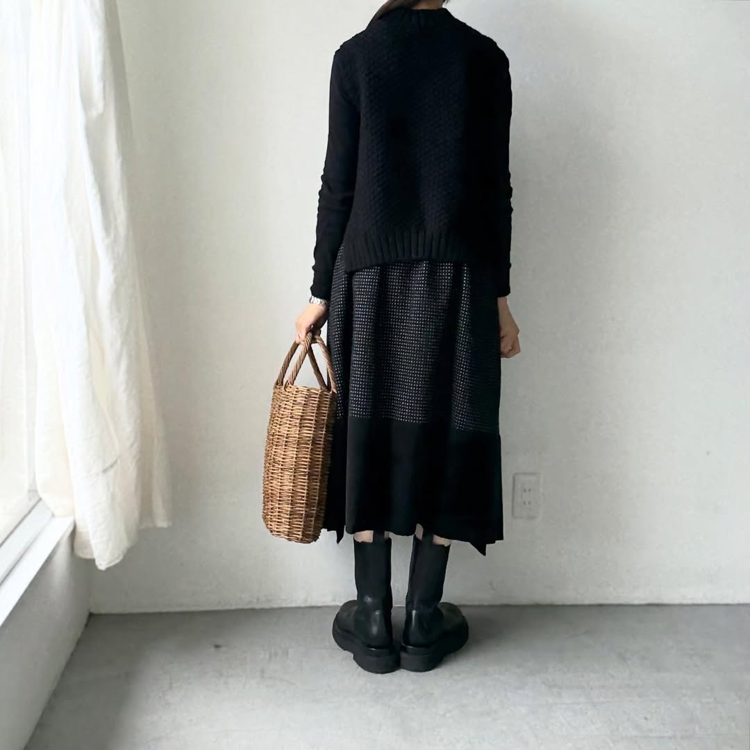 MAGALI  ピンドットツイードヴィンテージスカート