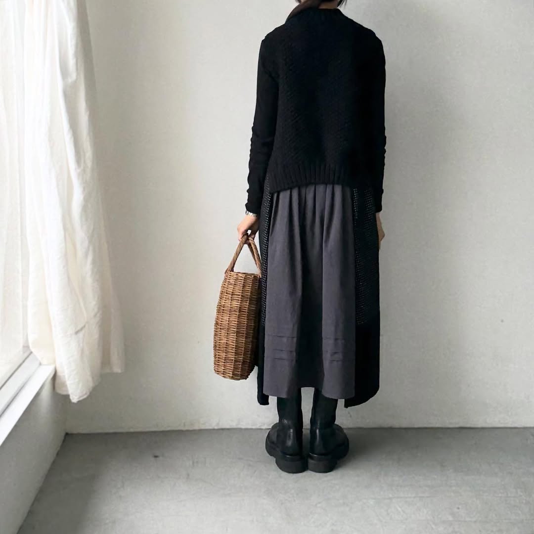 MAGALI  ピンドットツイードヴィンテージスカート