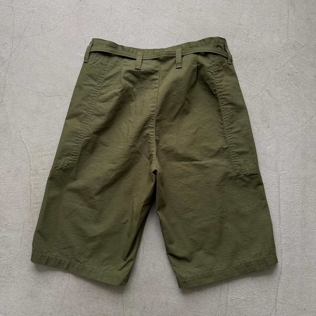 homspun  リップストップハーフパンツ　オリーブ
