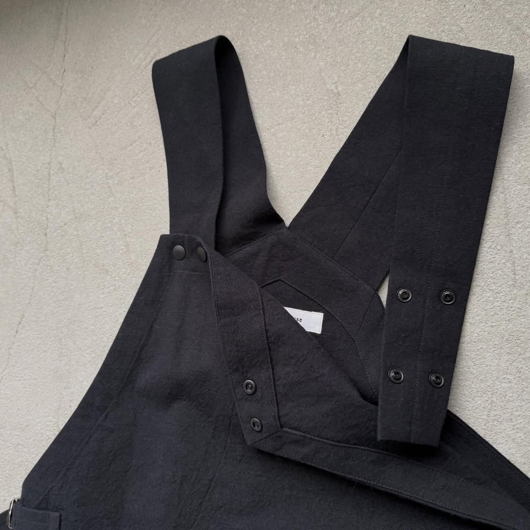 atelier naruse コットンリネンスラブオーバーオール