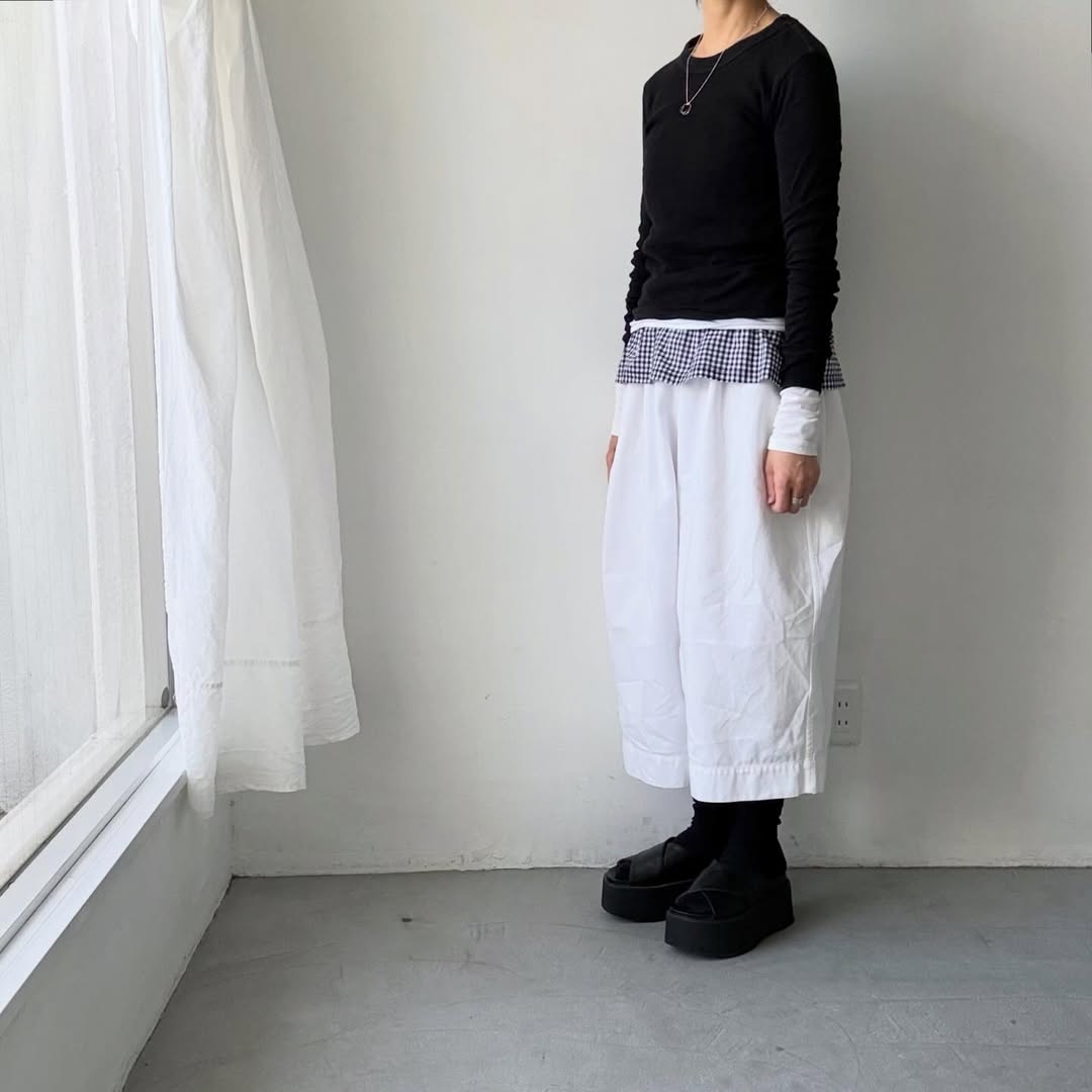 homspun  ギンガムノースリーブプルオーバー　