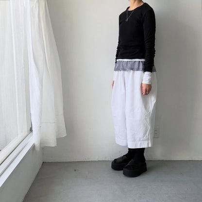 homspun  ギンガムノースリーブプルオーバー　