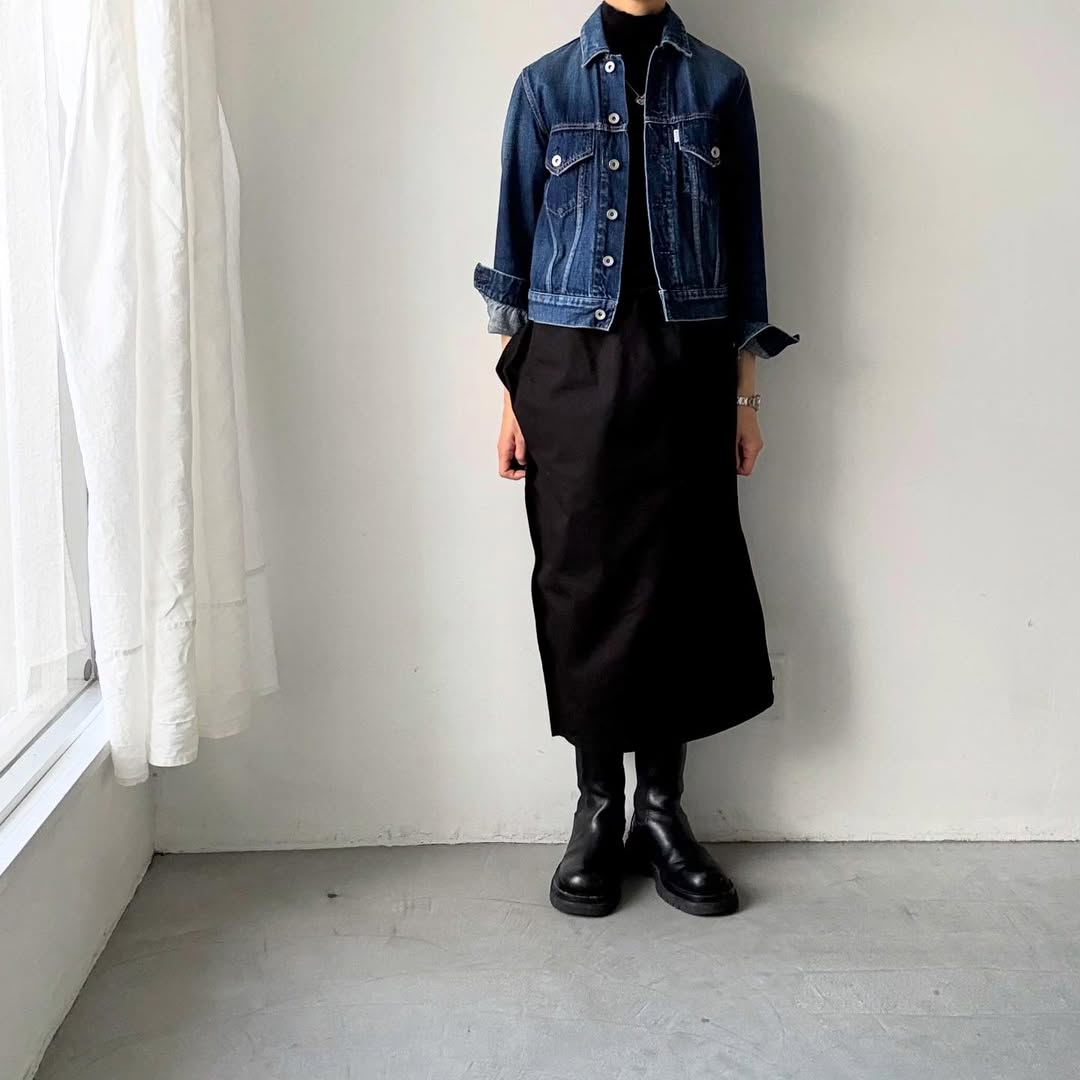 ゴーシュ  オーガニックダックコットンアシンメトリースカート　