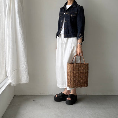 atelier d'antan Perriereコットンワイドパンツ　ホワイトsize 1