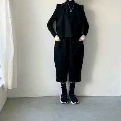 homspun オーガニックコットン起毛8分丈パンツ