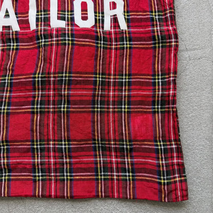OLDMANS TAILOR  OMTプリントタータンチェックリネントートバッグ