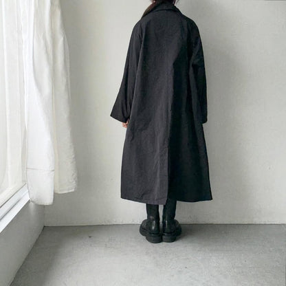 R&D.M.Co ガーメントダイステンカラーコート　ブラック