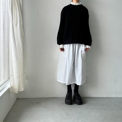 MAGALI クォーターニットフリルプルオーバー