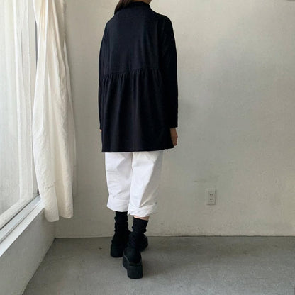 homspun 天竺ハイネックギャザープルオーバー