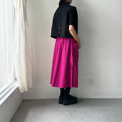 R&D.M.Co 　ガーメントダイタイプライターポケットスカート　パンジーS