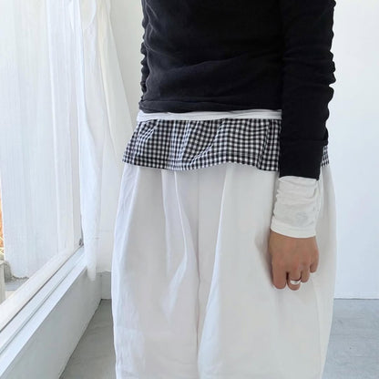 homspun  ギンガムノースリーブプルオーバー　