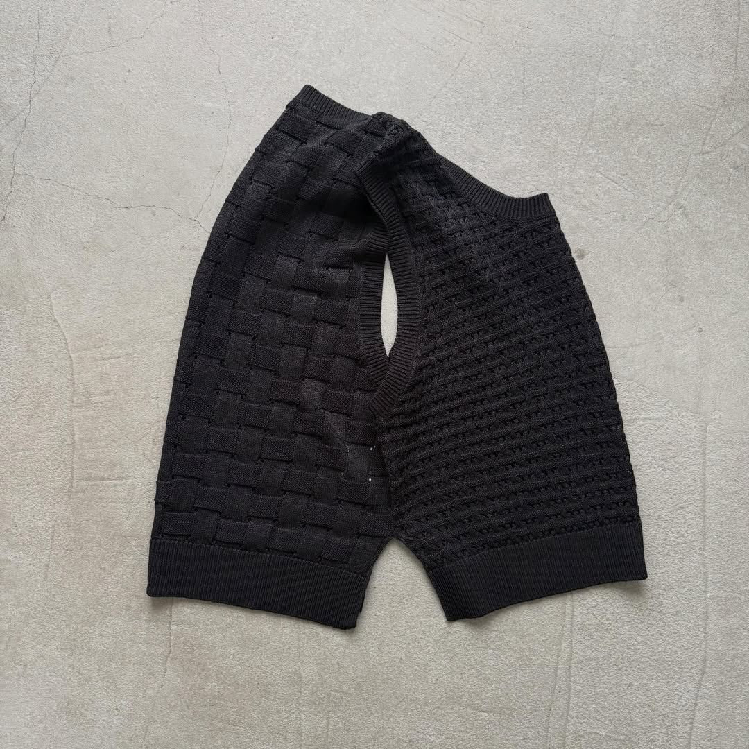 atelier naruse  コットンバスケット編みニットベスト