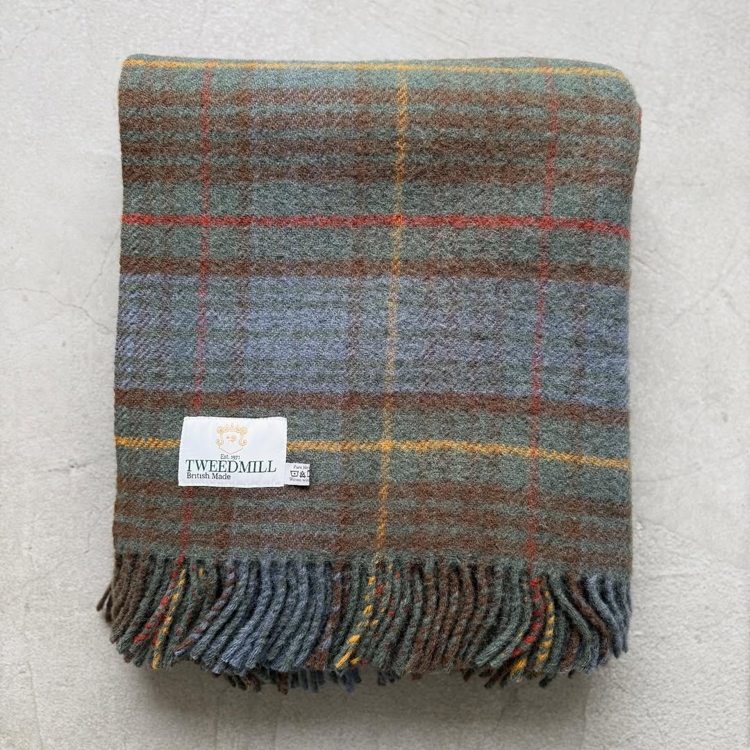 TWEED MILL ウールブランケット
 Antique hunting stewart