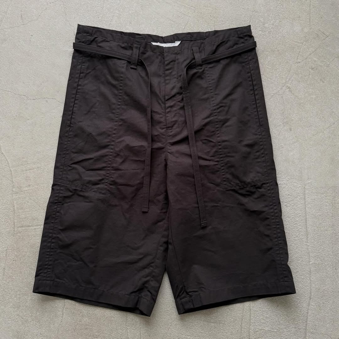 homspun  リップストップハーフパンツ　ブラック