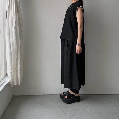 atelier naruse  リネンノースリーブブラウス