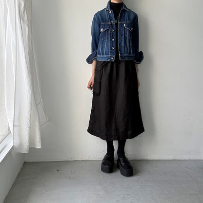 R&D.M.Co  リネンガーメントダイフリルデコレーションスカート