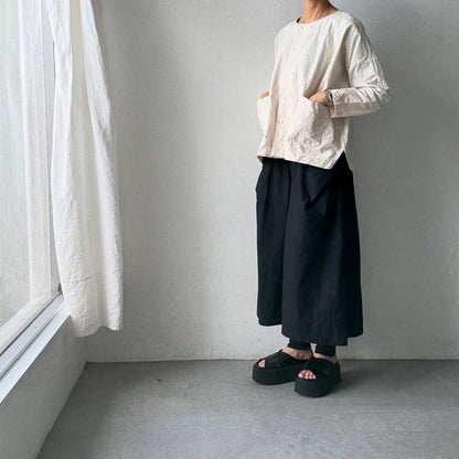 jujudhau コットンダブルボタンシャツ