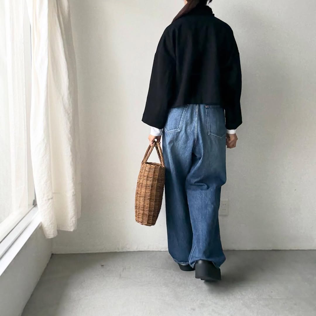 R&D.M.Co  フリルデコレーションジャケット　ブラック